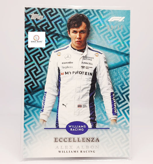Alex Albon – 2024 Topps Eccellenza F1 – Blue Parallel Refractor (38/49)( Limited to 49 prints World Wide) | Williams Racing| Bonzo Bears