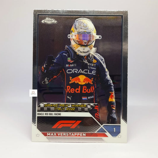 Tops chrome  Max Vestappen Oracle Red Bull Racing - # 159 Base Card (Italian Grand Prix)  portrait with helmet