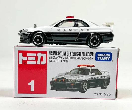 Nissan Skyline GT-R (BNR34) Police Car - Takara Tomy | Bonzo Bears