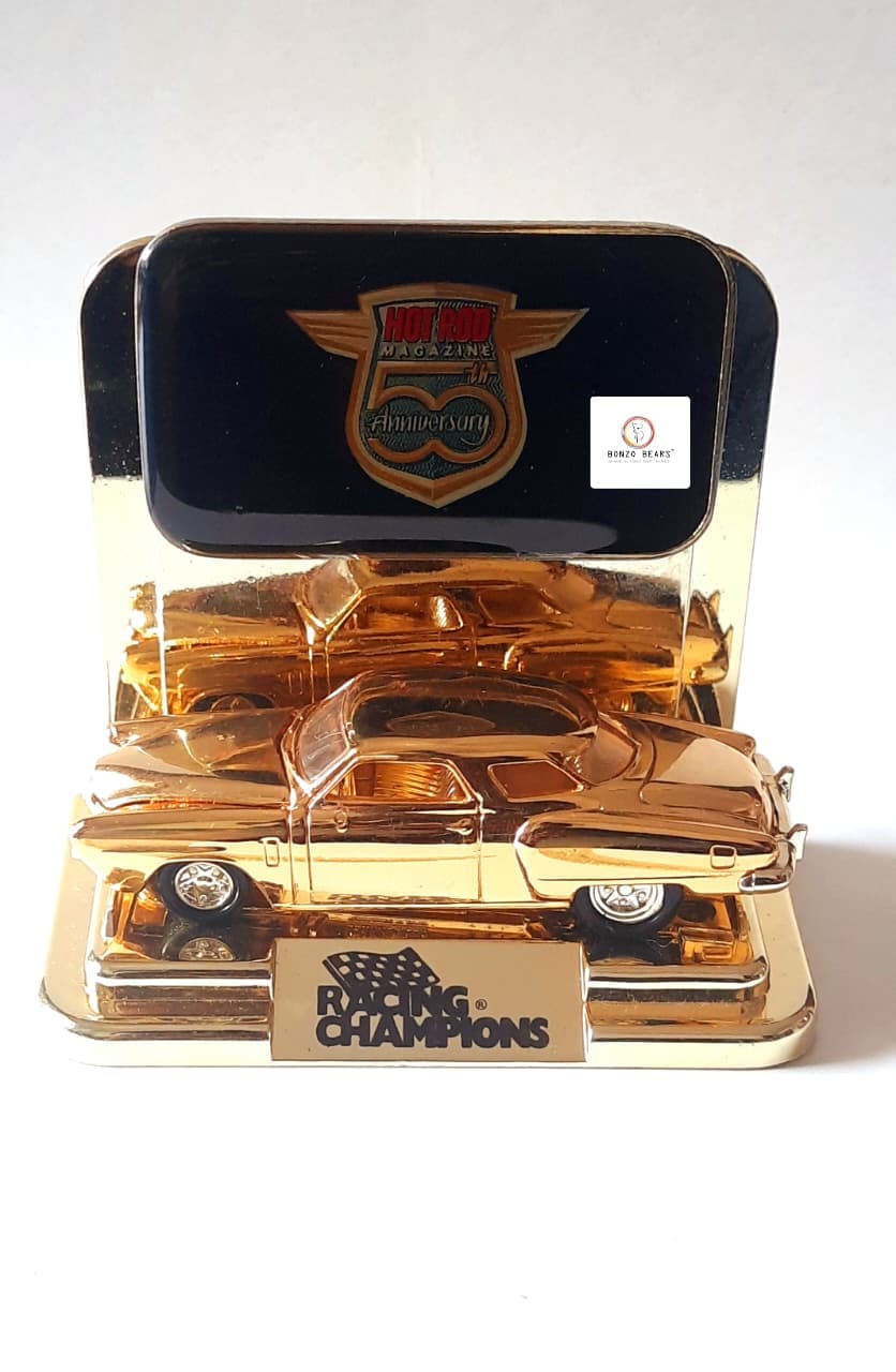 '51 Studebaker (24K Gold) - Racing Champions - Hot Rod Magazine 50th Anniversary Collector Series (1997 Released) (As per picture)