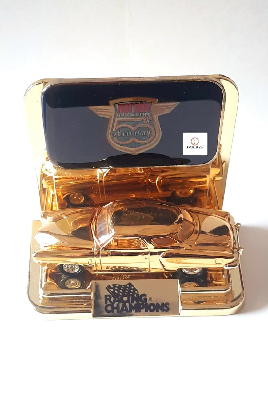 '51 Studebaker (24K Gold) - Racing Champions - Hot Rod Magazine 50th Anniversary Collector Series (1997 Released) (As per picture)