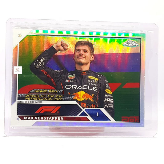 2023 Topps Chrome Formula 1 – Max Verstappen #180 Refractor Card- Dutch Grand Prix | Bonzo Bears