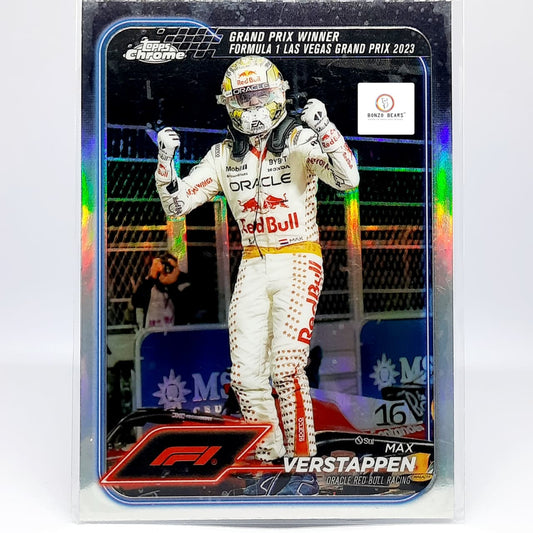 Max Verstappen Refractor #145 2024 Topps Chrome Formula 1 F1( Las Vegas Grand Prix)