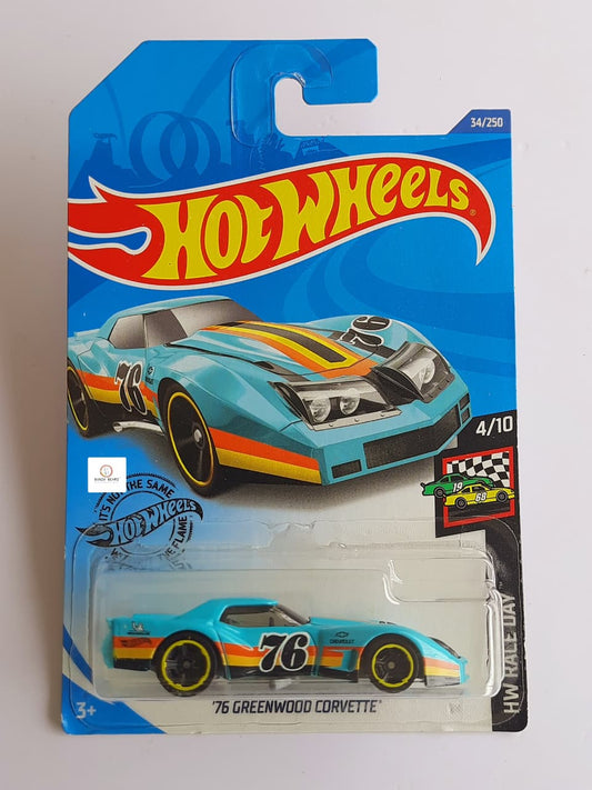 '76 Greenwood Corvette - Hot Wheels ( Sky Blue)