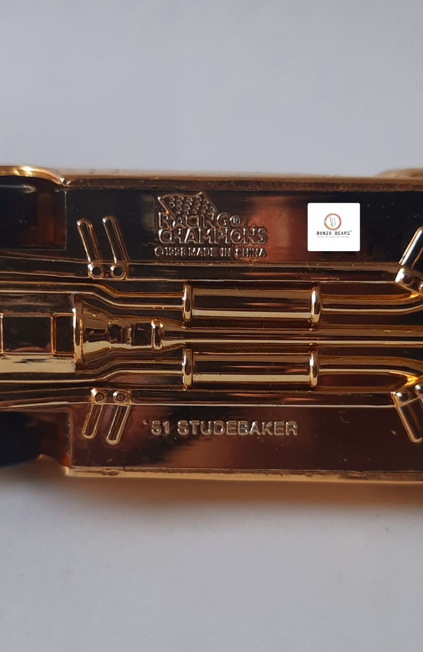 '51 Studebaker (24K Gold) - Racing Champions - Hot Rod Magazine 50th Anniversary Collector Series (1997 Released) (As per picture)