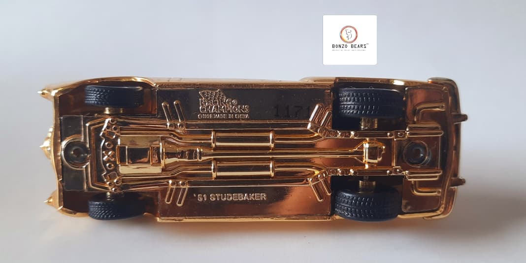 '51 Studebaker (24K Gold) - Racing Champions - Hot Rod Magazine 50th Anniversary Collector Series (1997 Released) (As per picture)