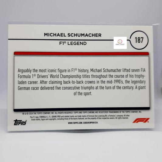 Michael Schumacher Purple / Green Special Parellel Refractor  #187 - 2024 Topps Chrome Formula