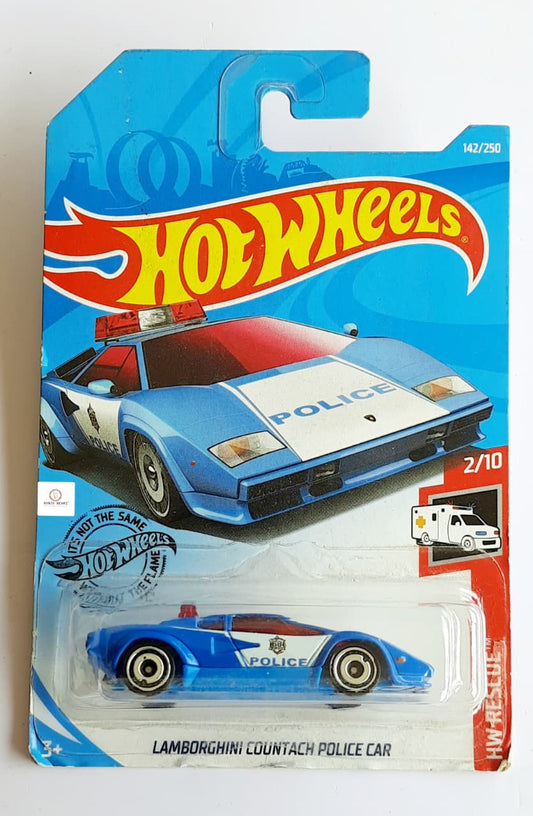 Lamborghini Countach Police Car - Hot Wheels (Blue/White) | Bonzo Bears