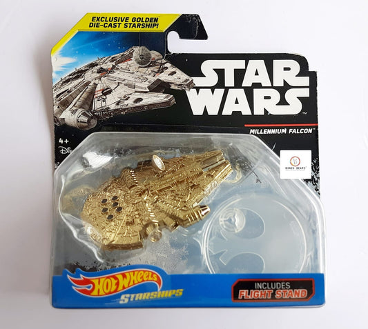 Gold Millennium Falcon - Star Wars - Hot Wheels Starships( Approx 1:340 Scale/ 4 inch)