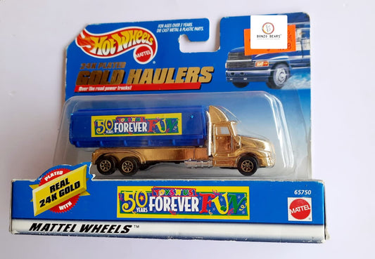 24K Plated Gold Haulers - Boom Truck (#65750) - Hot Wheels