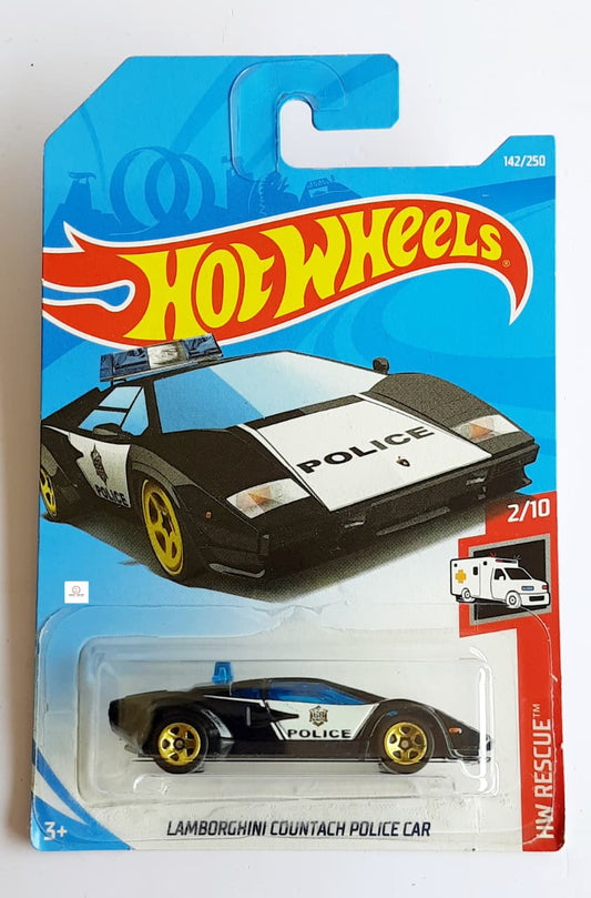 Lamborghini Countach Police Car – Hot Wheels (Black/White) | Bonzo Bears