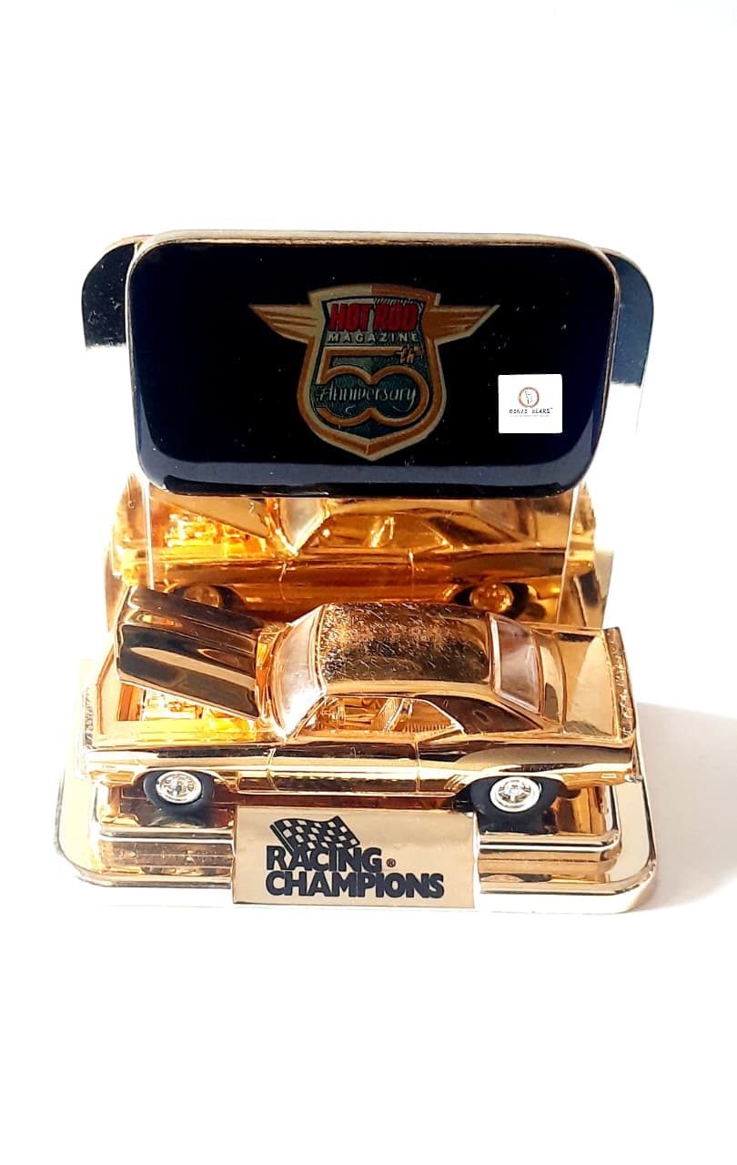 '69 Chevy Camaro (24K Gold) - Racing Champions - Hot Rod Magazine 50th Anniversary Collector Series (1997 Released) (As per picture)