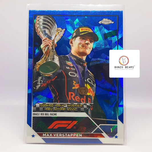 Max Verstappen Sapphire Edition - 2023 Topps Chrome F1 Formula 1  Max Verstappen Red Bull #165 | Bonzo Bears