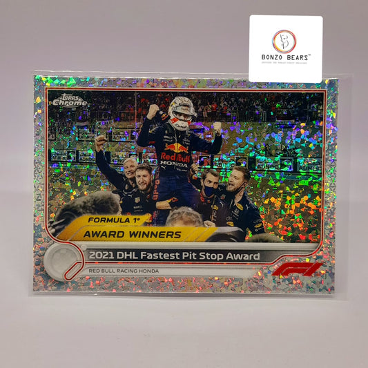 Red Bull Racing Max vestappan - Numbered  Mini Diamond editon 104/299 - - 2022 Topps Chrome F1  Award Winners#194 | Bonzo Bears