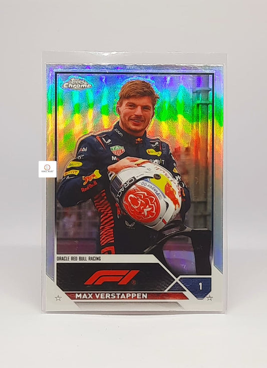 2023 Topps Chrome Formula 1 F1 Max Verstappen (Refractor) #2 -Oracle Red Bull Racing