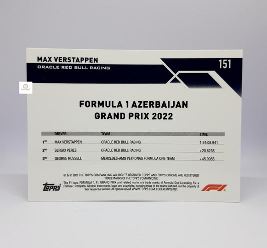 2023 Tops Chrome Formula1 F1 Max vestappan#151 - Orange insert card #151
