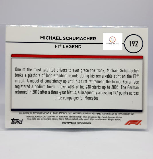 Michael Schumacher Purple Green Special Parellel Refractor #192 Refractor - 2024 Topps Chrome Formula 1