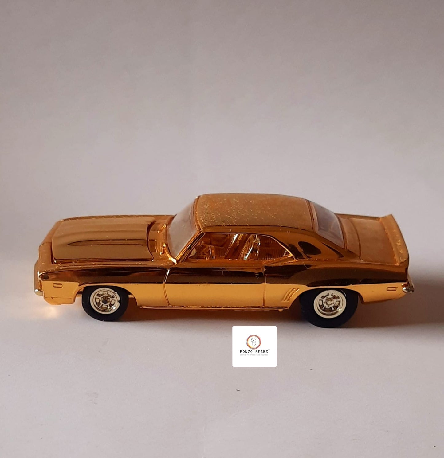 '69 Chevy Camaro (24K Gold) - Racing Champions - Hot Rod Magazine 50th Anniversary Collector Series (1997 Released) (As per picture)