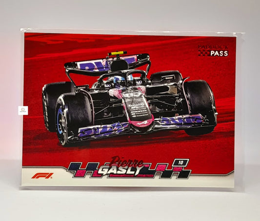 Pierre Gasly 2024 Topps Formula 1 Paddock Pass Red Foil #40 Insert card