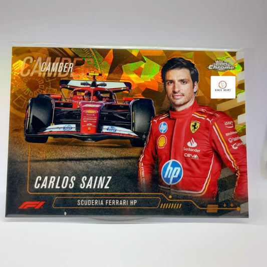 Gold Refractor - 11/50 (Limited to 50 Prints World Wide)- Camber Insert Card | Carlos Sainz Ferrari Tem card | Bonzo Bears