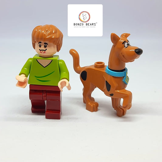Shaggy Rogers and Scooby-Doo from the Scooby-Doo! (Lego Compatible) Sealed Pack | Bonzo Bears