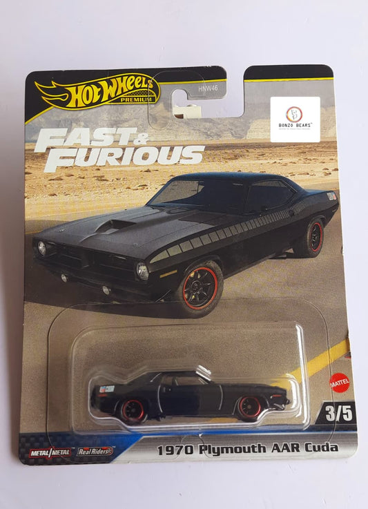 Premium Fast and Furious 1970 Plymouth AAR Cuda - Hot Wheels | Bonzo Bears CB