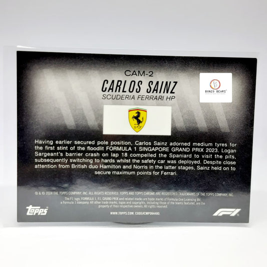 Gold Refractor - 11/50 (Limited to 50 Prints World Wide)- Camber Insert Card | Carlos Sainz Ferrari Tem card | Bonzo Bears