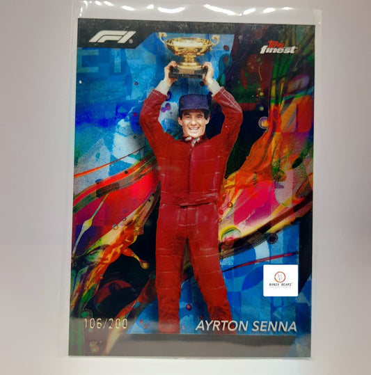 AYRTON SENNA #92 Common- Numbered 106/200(200 copies world wide)- 2024 Topps Finest F1 | Bonzo Bears