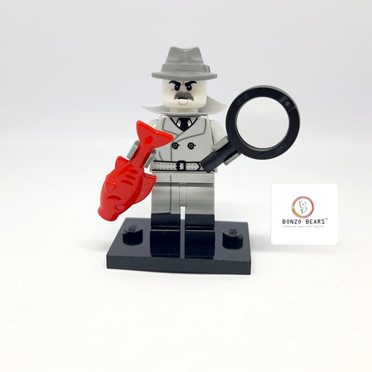 LEGO Minifigure Series 25 - Noir Detective with base and accessories | Bonzo Bears