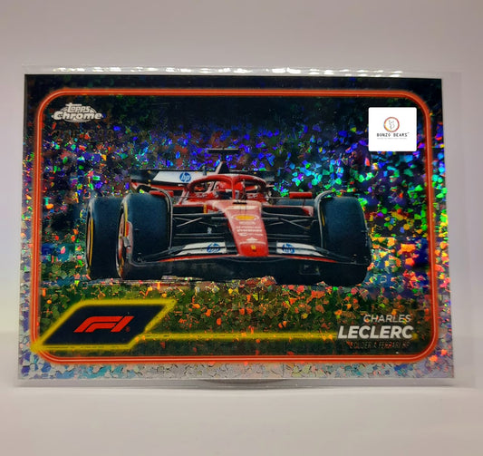 Charles Leclerc Mini Diamond 246/299( Limited to 299 Prints World Wide) #75 2024 Topps Chrome Formula 1 card| Ferrari F1 Team| Bozo Bears