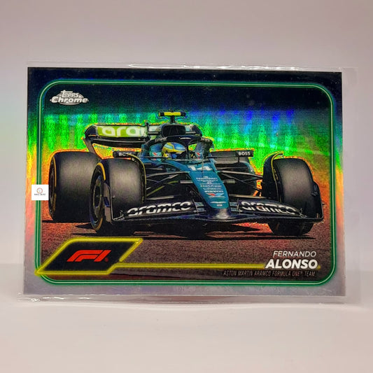 Fernando Alonso [ Refractor] #83 2024 Topps Chrome Formula 1- Refractor card