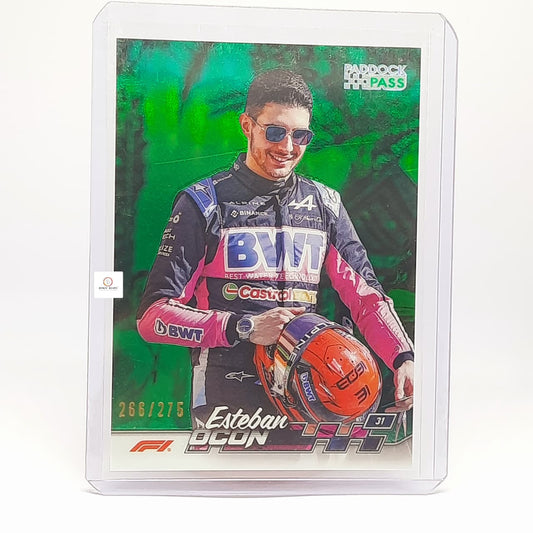2024 Topps Paddock Pass Esteban Ocon - Formula 1 - Chrome Green Refractor #9 266/275