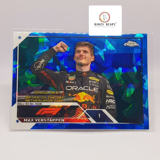 Max Verstappen Red Bull  Racing 2023 Topps Chrome F1 Formula 1 Sapphire Edition #180 | Bonzo Bears