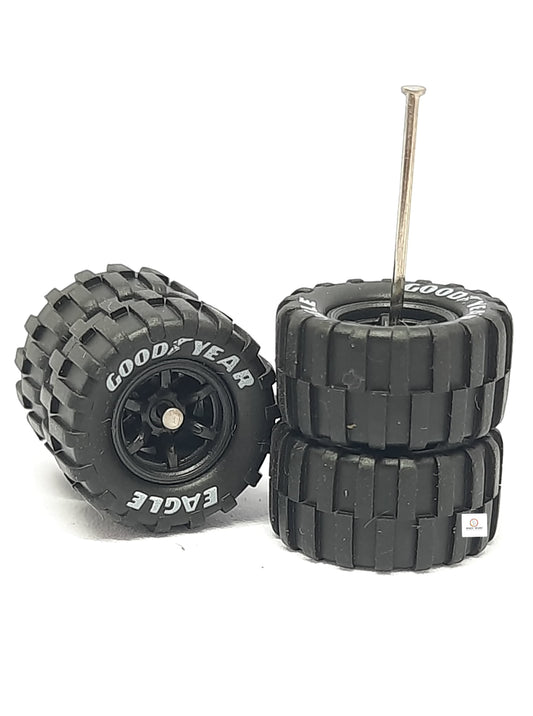 Goodyear Eagle Rubber Tyres 14MM Dia  -for 1/64 Off Road/ SUV  Hotwheels cars|Bonzo Bears