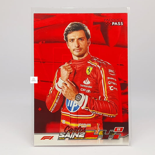 Carlos Sainz #54  Topps Paddock Pass Red Foil Scuderia Ferrari F1