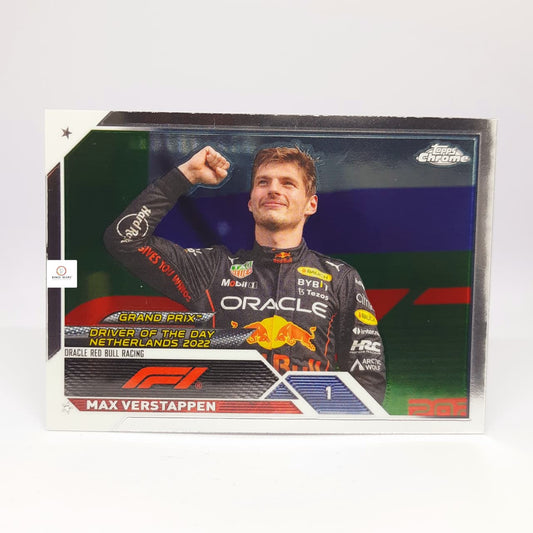2023 Topps Chrome Formula 1 F1 Max Verstappen Purple Green Base card #147