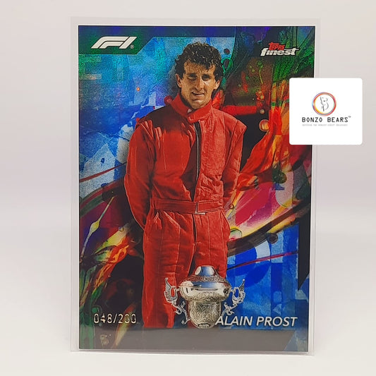 Alain Prost - 2024 Topps Finest Formula 1 F1  Blue Refractor 48/200 #94| Bonzo Bears