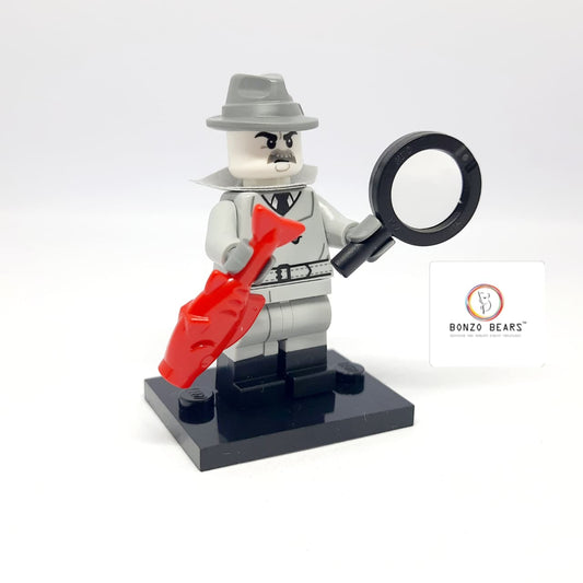 LEGO Minifigure Series 25 - Noir Detective with base and accessories | Bonzo Bears