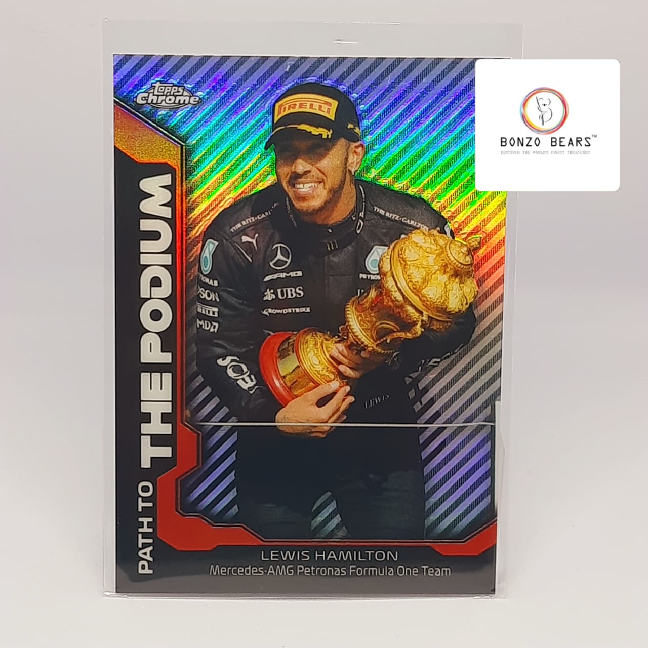 Lewis Hamilton - 2021 Topps Chrome Formula 1 F1- Insert card -  Path to the Podium #PTP-LH| Bonzo Bears