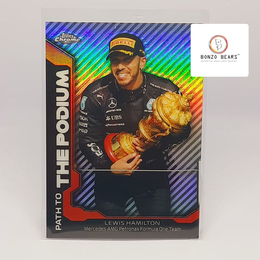 Lewis Hamilton - 2021 Topps Chrome Formula 1 F1- Insert card -  Path to the Podium #PTP-LH| Bonzo Bears