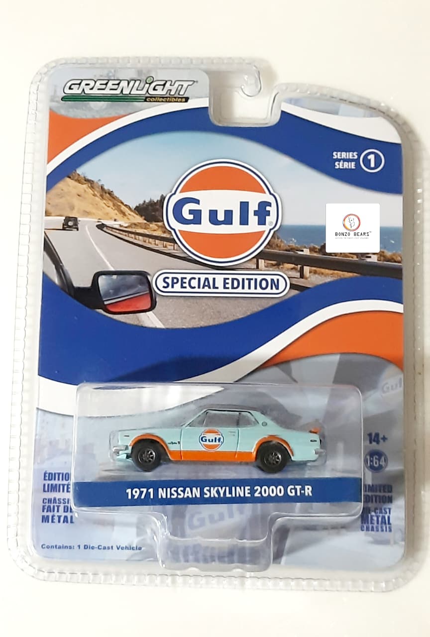 Gulf Special Edition 1971 Nissan Skyline 2000 GT-R - GreenLight | Bonzo Bears PB14