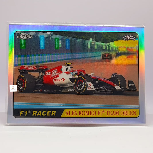 Zhou Guanyu 2022 Topps Chrome Formula 1 Chrome Card # C42 Alfa Romeo- Refractor
