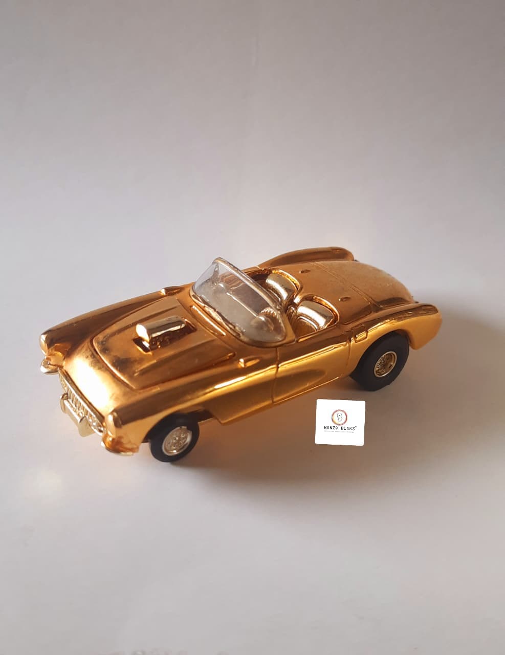 '67 Chevy Corvette (24K Gold) - Racing Champions - Hot Rod Magazine 50th Anniversary Collector Series (1997 Released) (As per picture-Missing Bumper Trim)