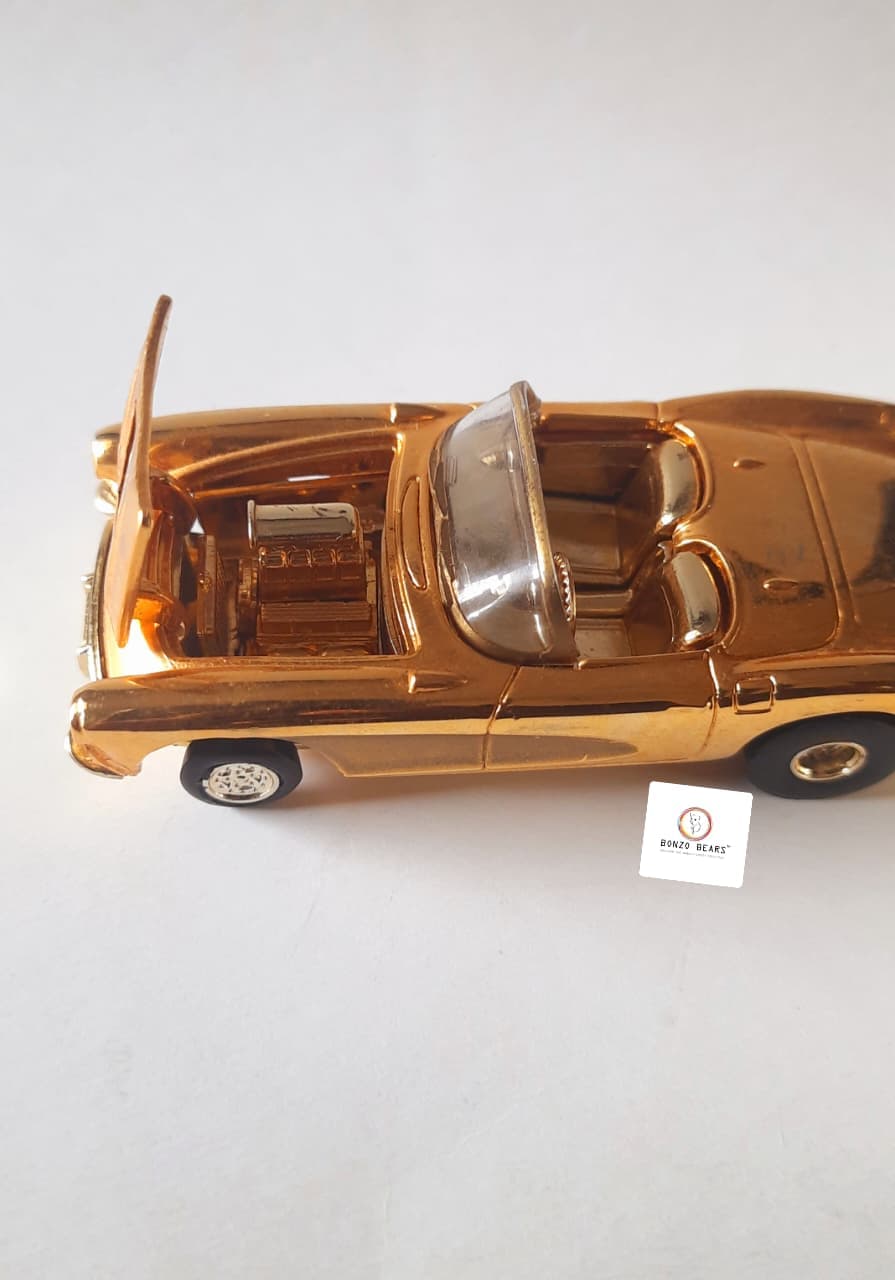 '67 Chevy Corvette (24K Gold) - Racing Champions - Hot Rod Magazine 50th Anniversary Collector Series (1997 Released) (As per picture-Missing Bumper Trim)