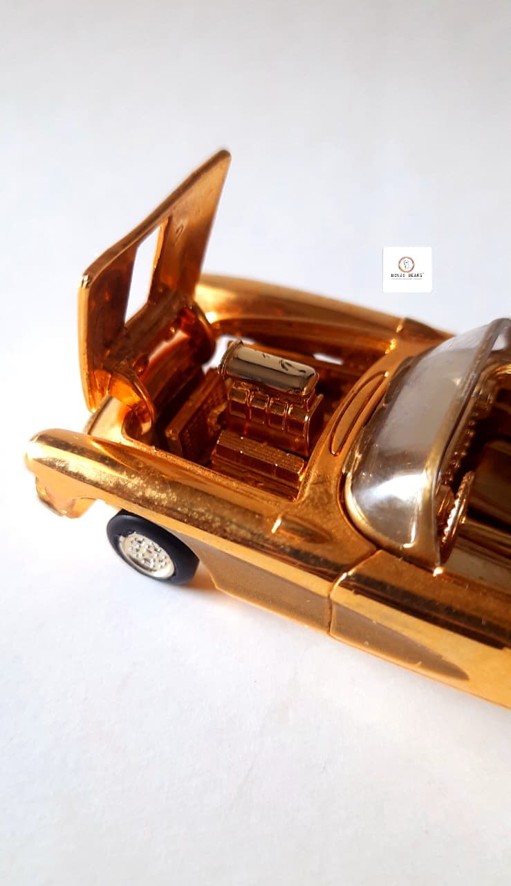 '67 Chevy Corvette (24K Gold) - Racing Champions - Hot Rod Magazine 50th Anniversary Collector Series (1997 Released) (As per picture-Missing Bumper Trim)