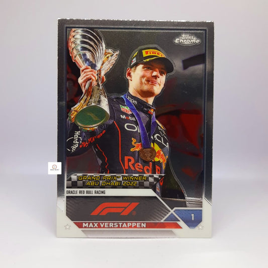 2023 Topps Chrome F1 Max Verstappen Red Bull #165 (Abu Dhabi Grand Prix in 2022) Base card