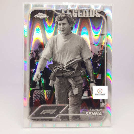 AYRTON SENNA  #198 Legends B&W Raywave Rfractor- 2024 Topps Finest Formula 1