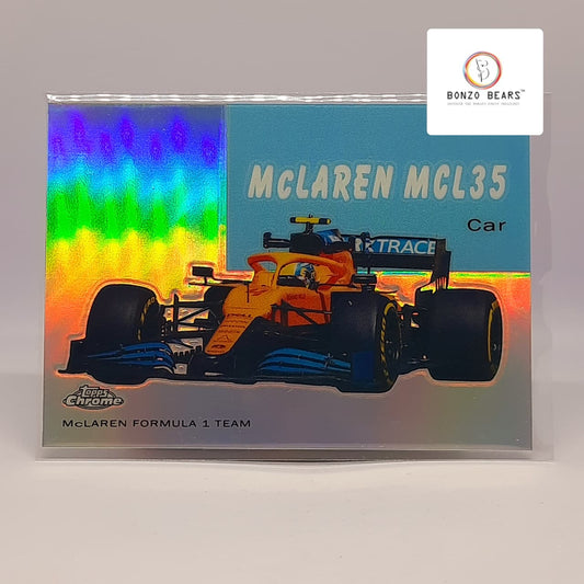 McLaren World On Wheels (Refractor) 2020 Topps Chrome Formula 1 F1 #54W-19 | Bonzo Bears