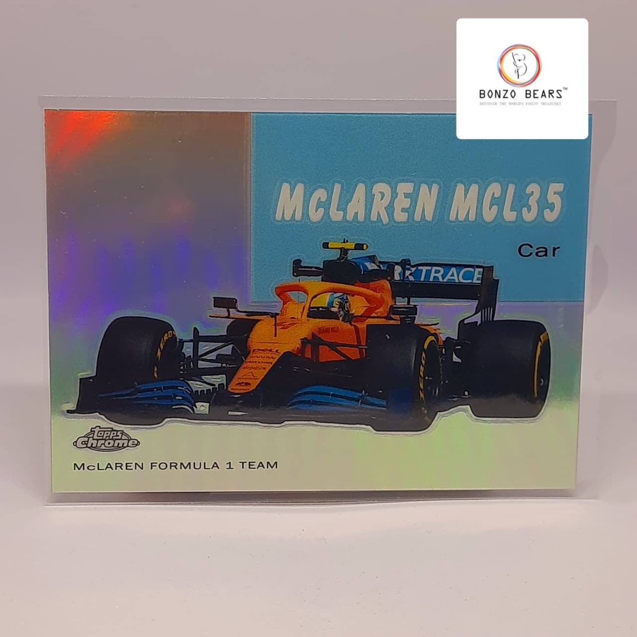 McLaren World On Wheels (Refractor) 2020 Topps Chrome Formula 1 F1 #54W-19 | Bonzo Bears