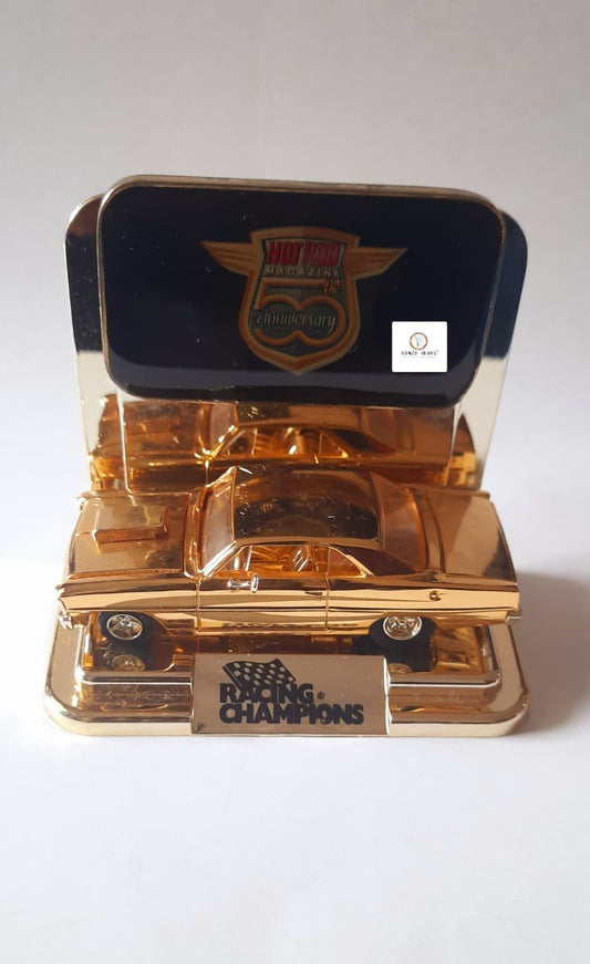 '66 Chevy Nova (24K Gold) - Racing Champions - Hot Rod Magazine 50th Anniversary Collector Series (1997 Released) (As per picture)